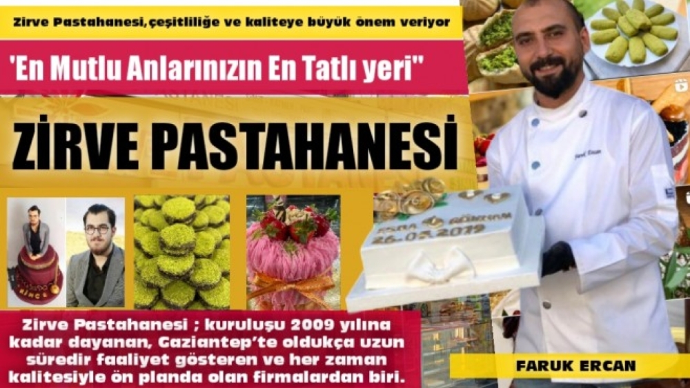 En Mutlu Anlarınızın En Tatlı yeri ZİRVE Pastahanesi''